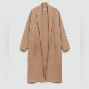 Mango khaki oversize knitted duster